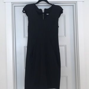 Helmut land shoulder padded dress